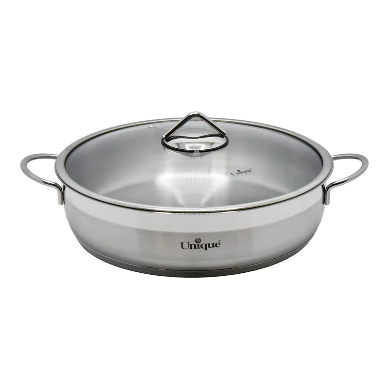 تابه یونیک استیل مدل درب دار کد 9947 سایز 32 - Gallery 1